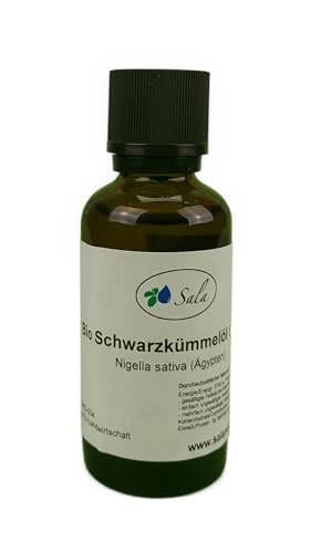 Sala Schwarzkümmelöl kaltgepresst BIO für Gesundheitsbewusste in EU Organic 1 L Glasflasche  
Sala Schwarzkümmelöl kaltg