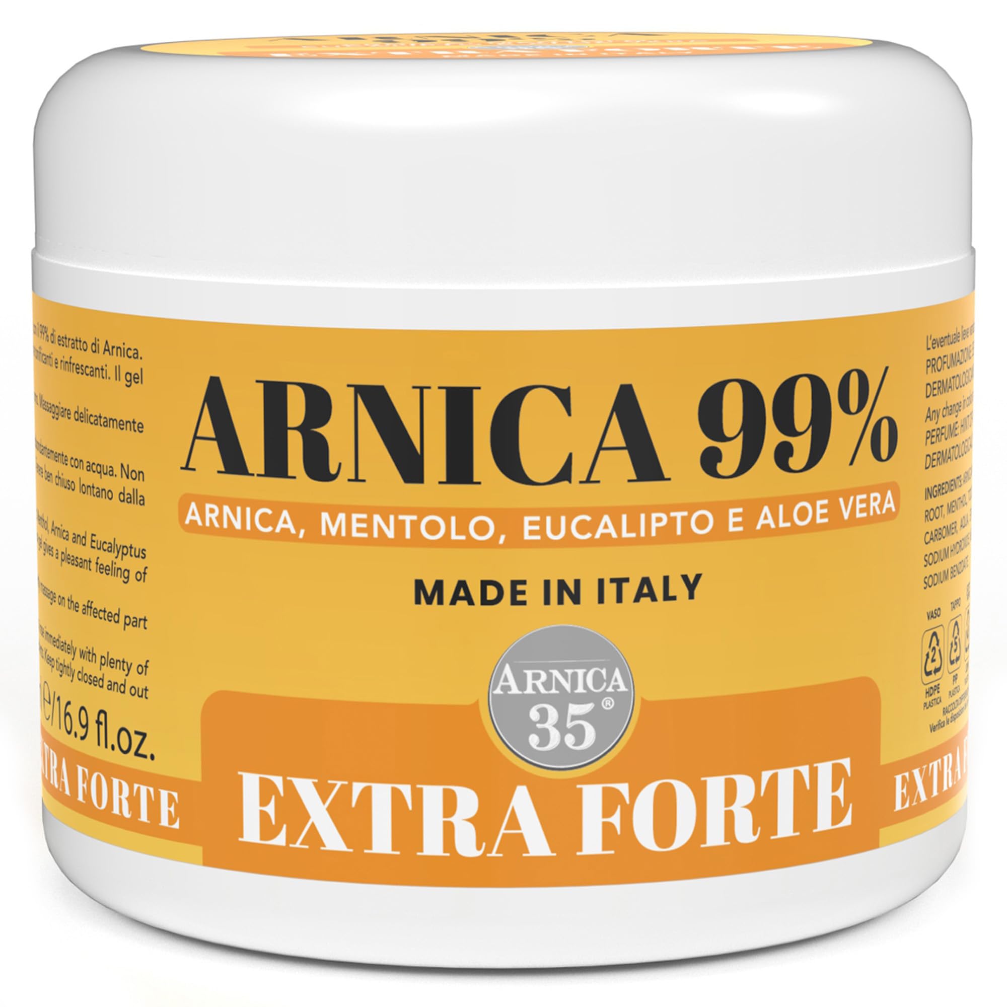 Arnica 99% Körperlotion mit Menthol, Eukalyptus & Aloe Vera - ideal für Massage & Behandlung von Haut, Muskeln & Gelenke